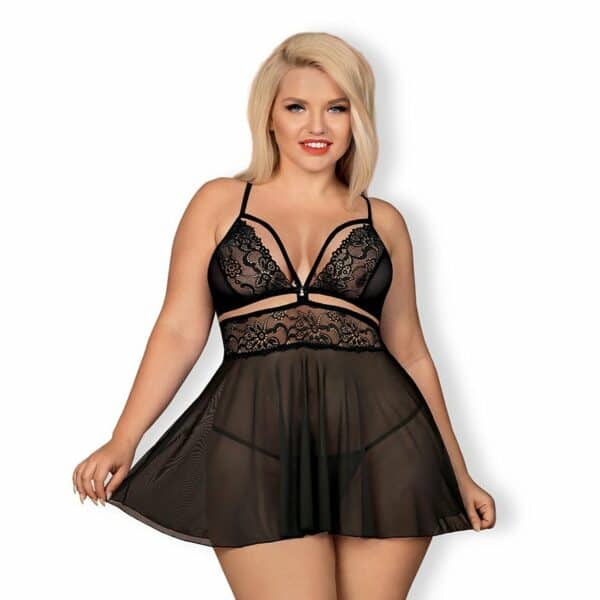 Obsessive Babydoll & Thong - Size Plus
